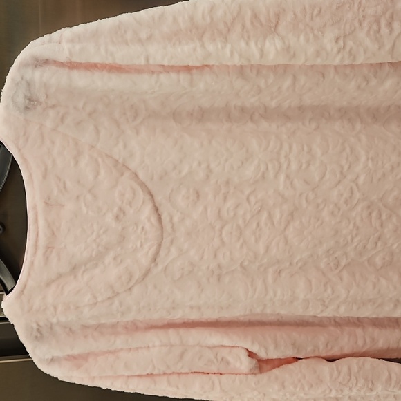 💕LAURA ASHLEY💕 48" Zip Robe ~ Pink Damask L/XL NWT - Picture 4 of 9